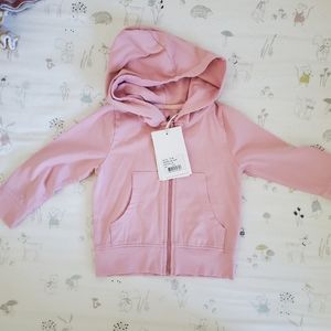 Swedish "A Happy Brand" organic cotton zip hoodie